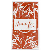 Aangepast Floral design in roestkleurige tas Klein Cadeauzakje (Voorkant)