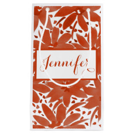 Aangepast Floral design in roestkleurige tas Klein Cadeauzakje