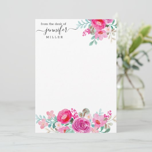 Aangepast Floral design Kaart (Staand voorkant)