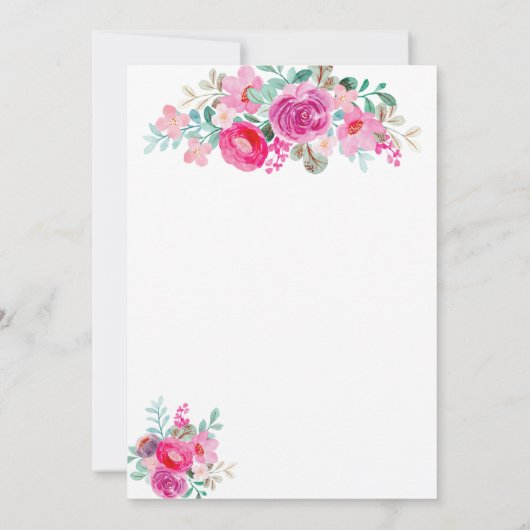 Aangepast Floral design Kaart (Achterkant)