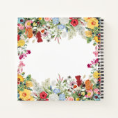 Aangepast Floral Garden Flowers Sketchbook Notitieboek (Achterkant)