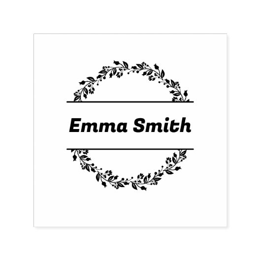 Aangepast Floral Lijst Zelfinktende Stempel (Design)