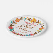 Aangepast Floral met 1e verjaardag Bord papier (Gekanteld)