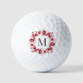 Aangepast Floral Monogram Golfballen (Voorkant)