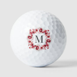 Aangepast Floral Monogram Golfballen
