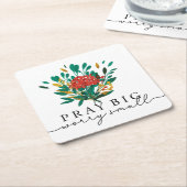 Aangepast Floral Motivatie Onderzetter (Schuin)