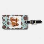 Aangepast Floral patroon foto 3 Bagagelabel (Voorkant horizontaal)