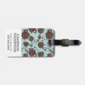Aangepast Floral patroon foto 3 Bagagelabel (Achterkant horizontaal)