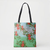 Aangepast Floral patroon Tote Bag (Voorkant)