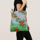 Aangepast Floral patroon Tote Bag (Dichtbij)