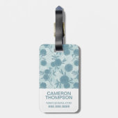 Aangepast Floral Patroon van de Foto Retro 2 2 Bagagelabel (Achterkant verticaal)