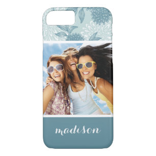Aangepast Floral Patroon voor foto's en namen vern Case-Mate iPhone Case