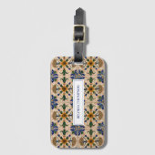 Aangepast Floral Pattern-patroon voor de Middella Bagagelabel (Voorkant (verticaal))