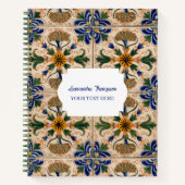 Aangepast  Floral Pattern-patroon voor de Middella Notitieboek (Voorkant)