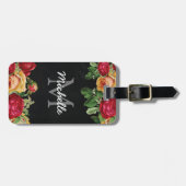 Aangepast  Floral Reis Bagagelabel (Voorkant horizontaal)