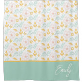 Aangepast Floral Shower Curtain Douchegordijn (Voorkant)