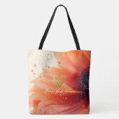 Aangepast: Floral Whirl gepersonaliseerd Tas (Achterkant)
