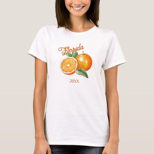 Aangepast Florida Sinaasappel T-shirt (Voorkant)
