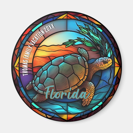 Aangepast Florida vakantie souvenir  Magneet (Voorkant)