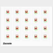 Aangepast Fluwelen Hart Vlinder Cadeau Vierkante Sticker (Vel)