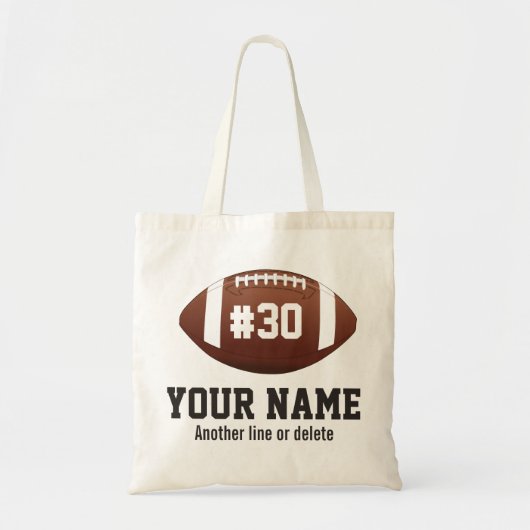 Aangepast football - Aangepast nummer Tote Bag (Voorkant)