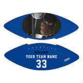 Aangepast Football Blauw naamnummer Team Fotogespr (Panelen)