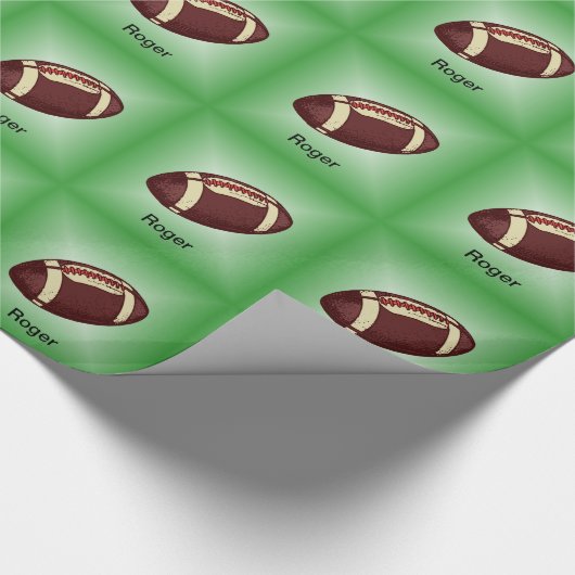 Aangepast football cadeaupapier (Hoek)