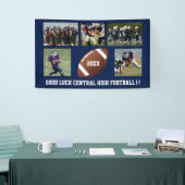 Aangepast Football Foto Collage Team School Naam Spandoek (Beurs)