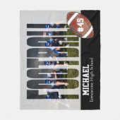 Aangepast Football 🏈 fotoontwerp Fleece Deken (Voorkant)