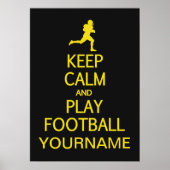 Aangepast Football kalm houden en afspelen, poster (Voorkant)