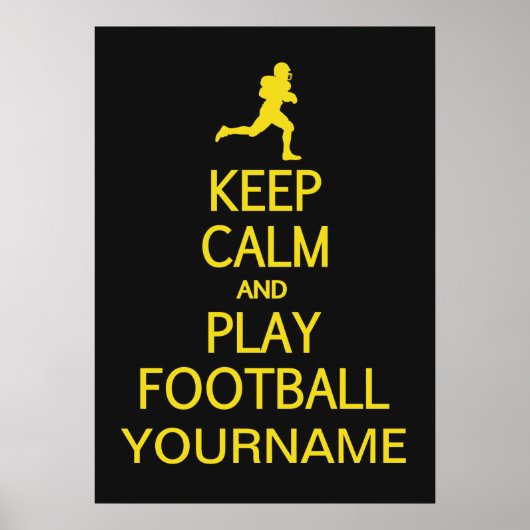 Aangepast Football kalm houden en afspelen, poster (Voorkant)