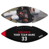 Aangepast Football met naam, nummer, team en foto (Panelen)