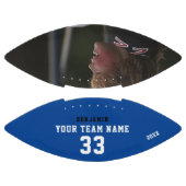 Aangepast Football met naam, nummer, team en foto (Panelen)