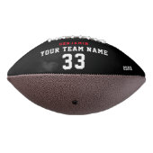Aangepast Football met naam, nummer, team en foto (Gedraaid 270)