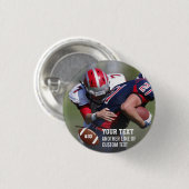 Aangepast Football Naam foto Jersey Ronde Button 3,2 Cm (Voorkant /achterkant)