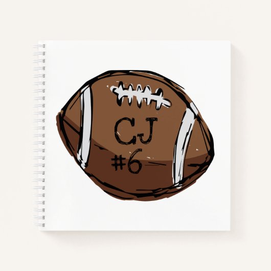 Aangepast Football notebook Notitieboek (Voorkant)