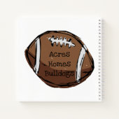 Aangepast Football notebook Notitieboek (Achterkant)