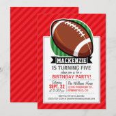 Aangepast Football op rode diagonale strepen Kaart (Voorkant / Achterkant)