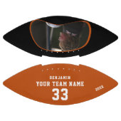 Aangepast Football Oranje Naam Nummer Team Foto (Panelen)