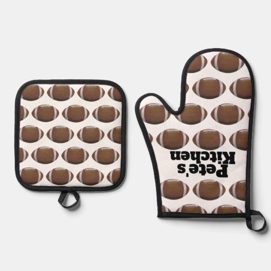 Aangepast Football Ovenwant & Pannenlap Set (Voorkant)