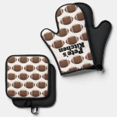 Aangepast Football Ovenwant & Pannenlap Set (Voorkant / Achterkant)