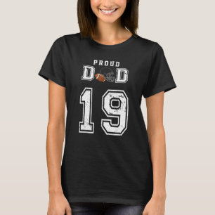 Aangepast Football Papa nummer 19 Aangepast gepers T-shirt