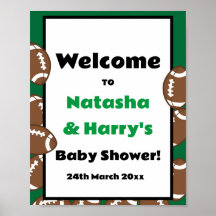 Aangepast Football Party Sign