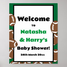 Aangepast Football Party Sign Poster