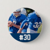 Aangepast Football Player-fotonummer Ronde Button 5,7 Cm (Voorkant)