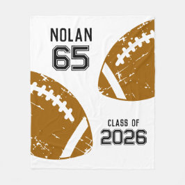 Aangepast Football Senior Player Nummer Klasse van Fleece Deken