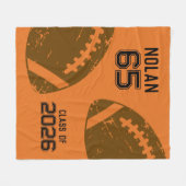 Aangepast Football Senior Player Nummer Klasse van Fleece Deken (Voorkant (Horizontaal))
