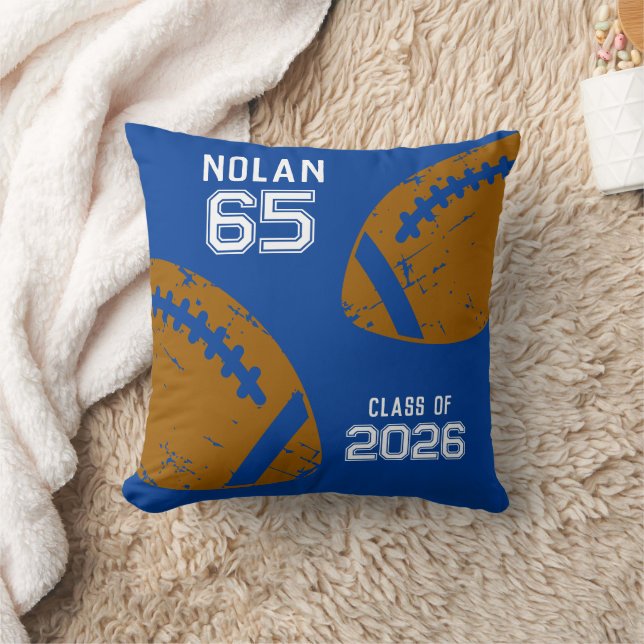 Aangepast Football Senior Player Nummer Klasse van Kussen (Deken)