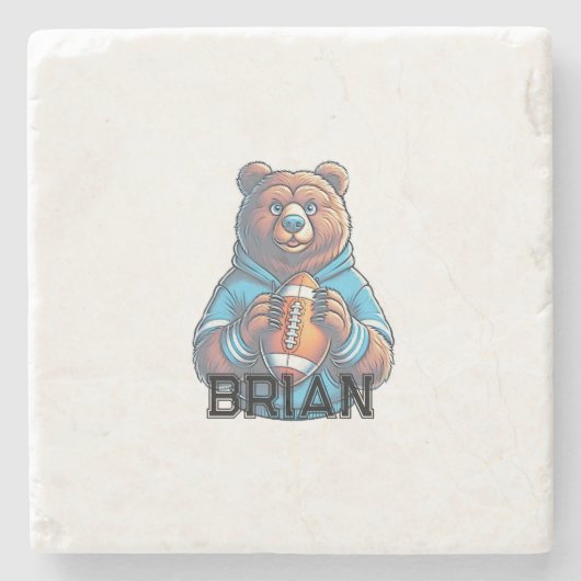 Aangepast Football Stenen Onderzetter (Voorkant)