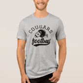 Aangepast Football Team met Speler Nummer Mannen Tri-Blend Shirt (Voorkant)